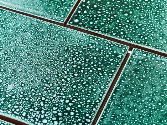 Wall tile | Raindrops | Forest Green