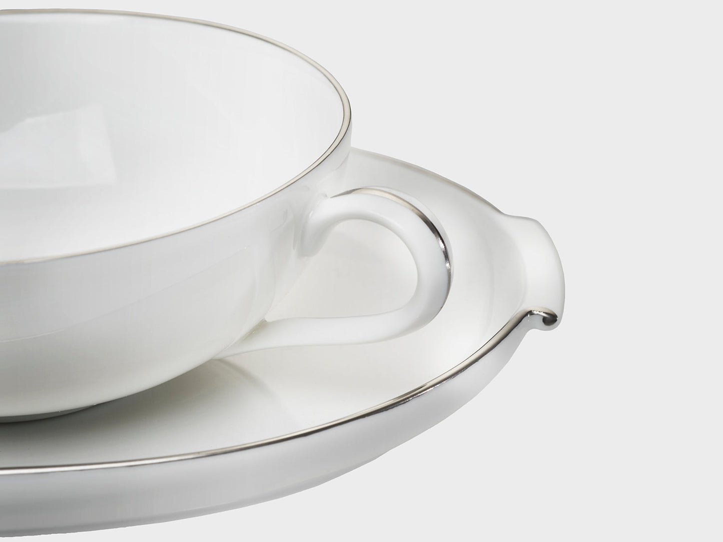 Teacup incl. tray | Lotus | Platinum edge