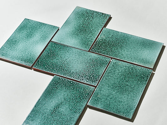 Tile | Raindrops forest green