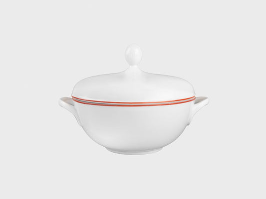 Tureen | Lotos | Red colour rim