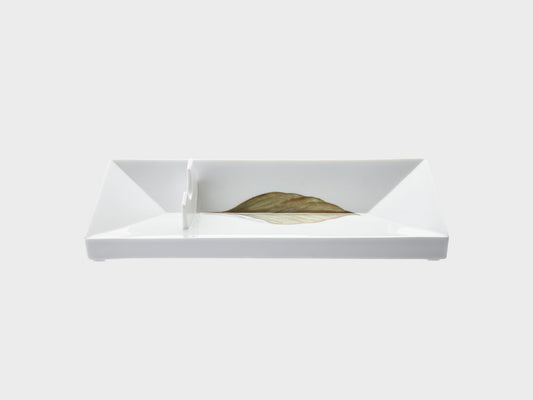 Ashtray with tobacco leaf