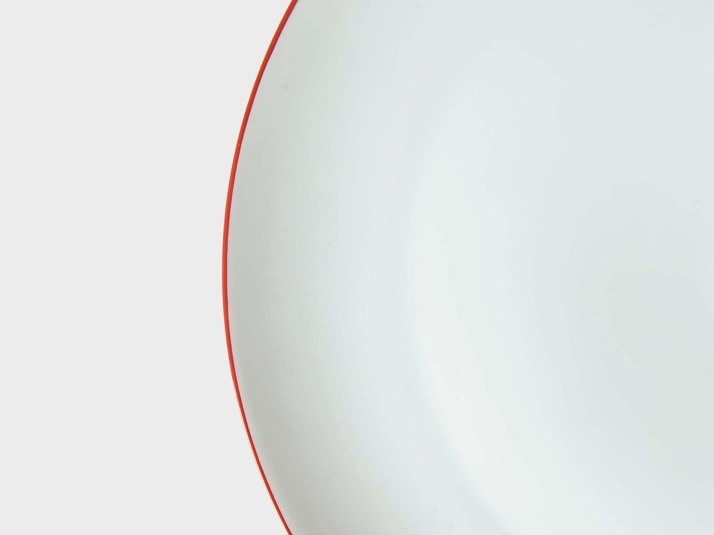 Plate Coupe | Lotos | Red colour rim | 27 cm